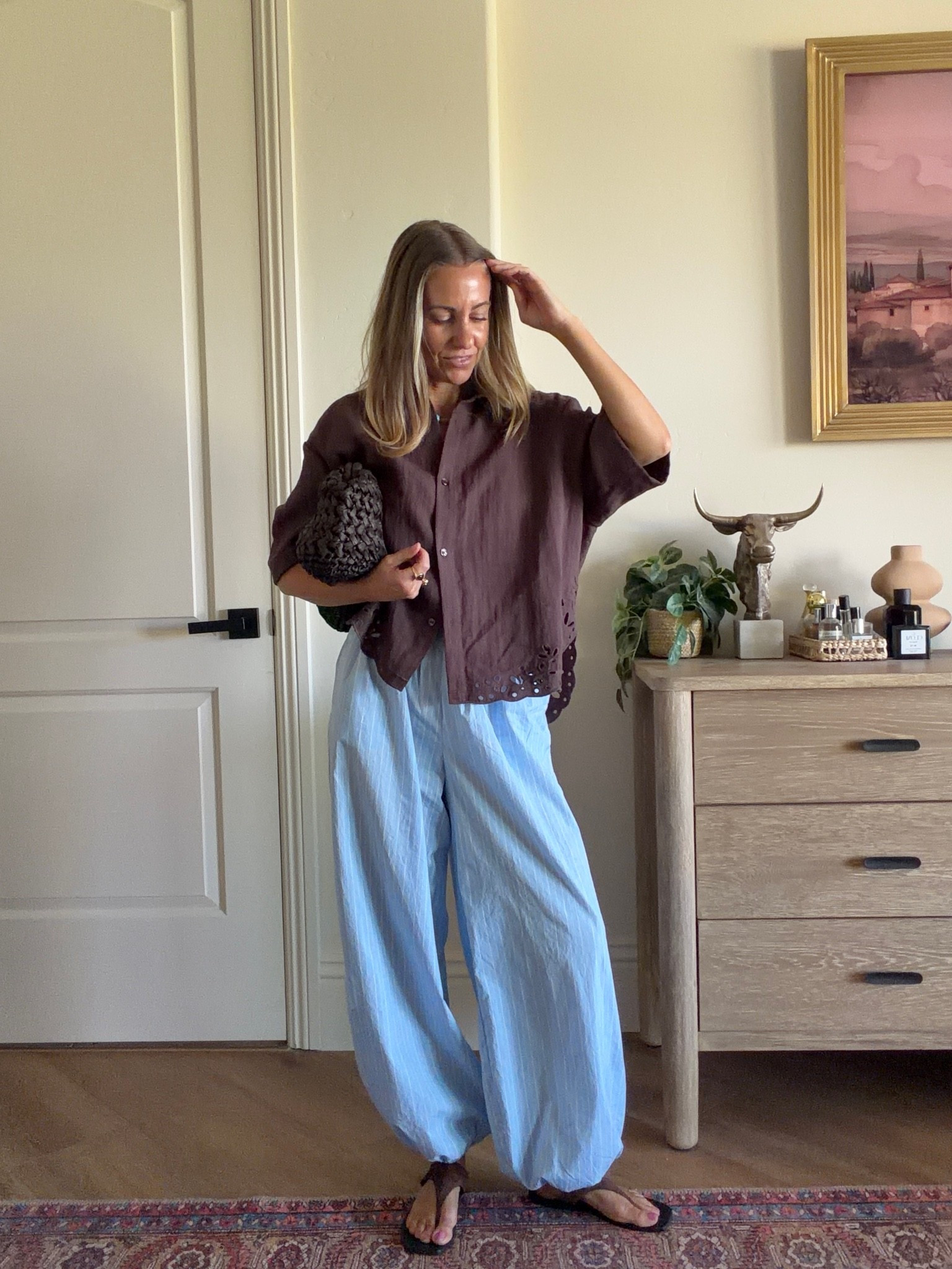 Todays outfit
Affordable style from H&M and Amazon
Balloon pants size xs
Eyelet button down size xs

#LTKootd #LTKSaleAlert #LTKgrwm