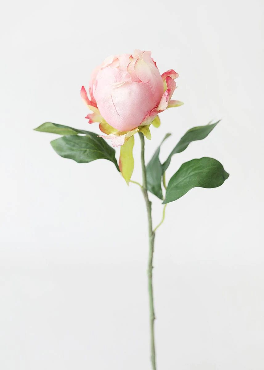 Artificial Flower Pink Peony Bud - 18" | Afloral