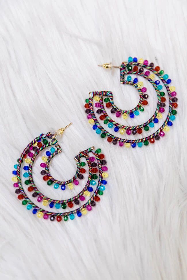 Vibrant Vibes Multi Beaded Earrings | The Pink Lily Boutique