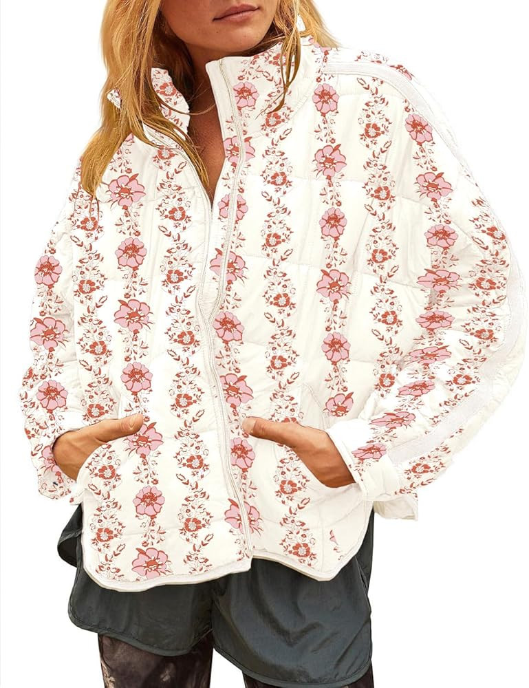 Gacaky Women's Baggy Lightweight Zip Puffer Jacket Warm Winter Down Coat with Pockets | Amazon (US)