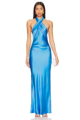 Amanda Uprichard Galilea Gown in Blue Jay from Revolve.com | Revolve Clothing (Global)