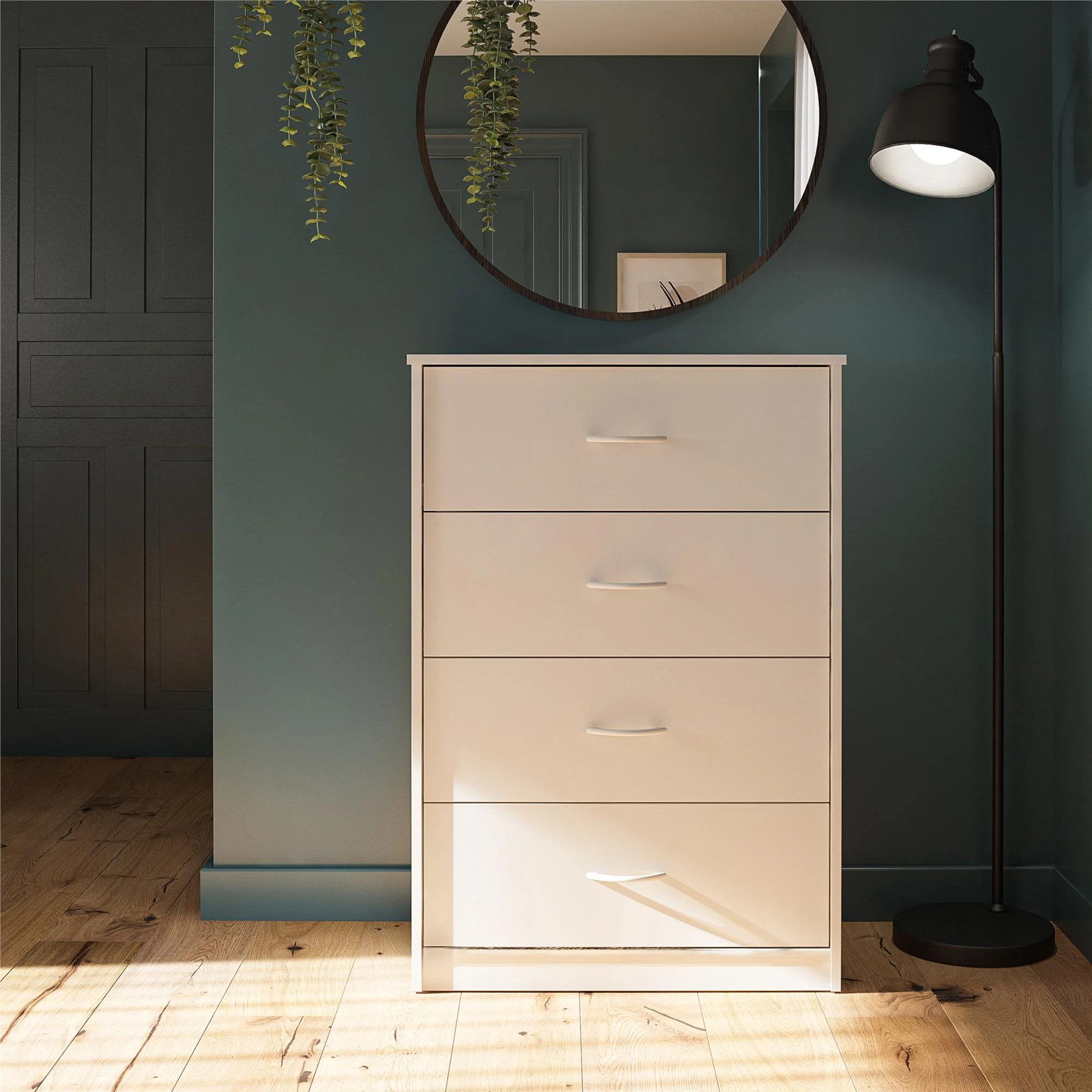 Mainstays Classic 4 Drawer Dresser, White | Walmart (US)