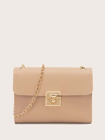 Minimalist Twist Lock Chain Bag | SHEIN