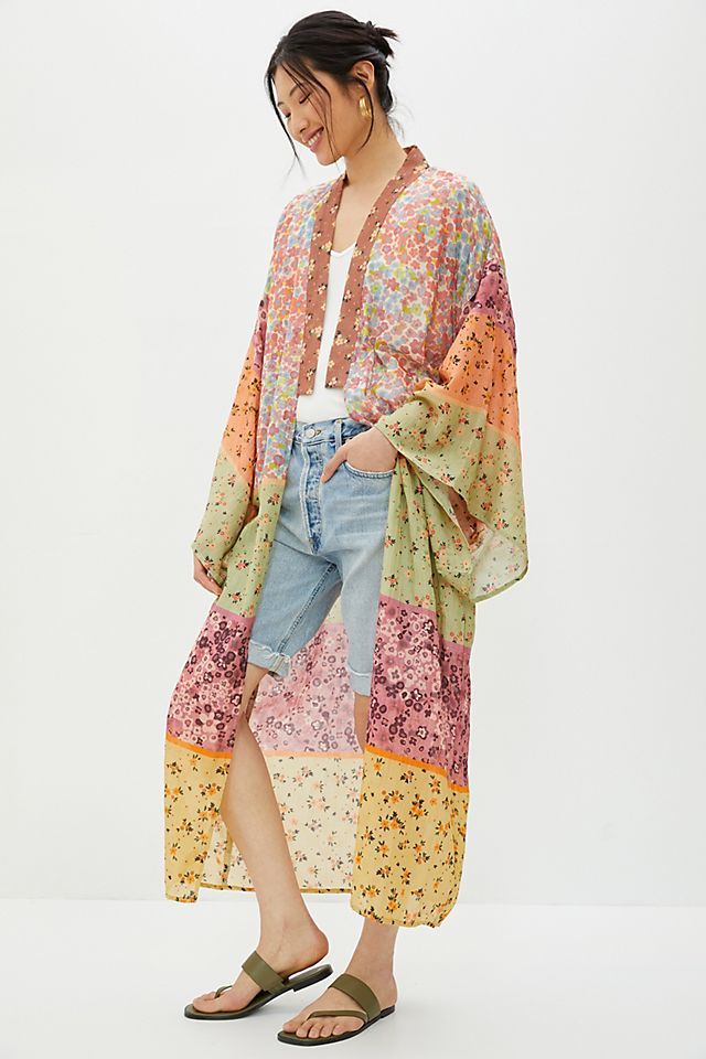 Sheer Floral Kimono | Anthropologie (US)