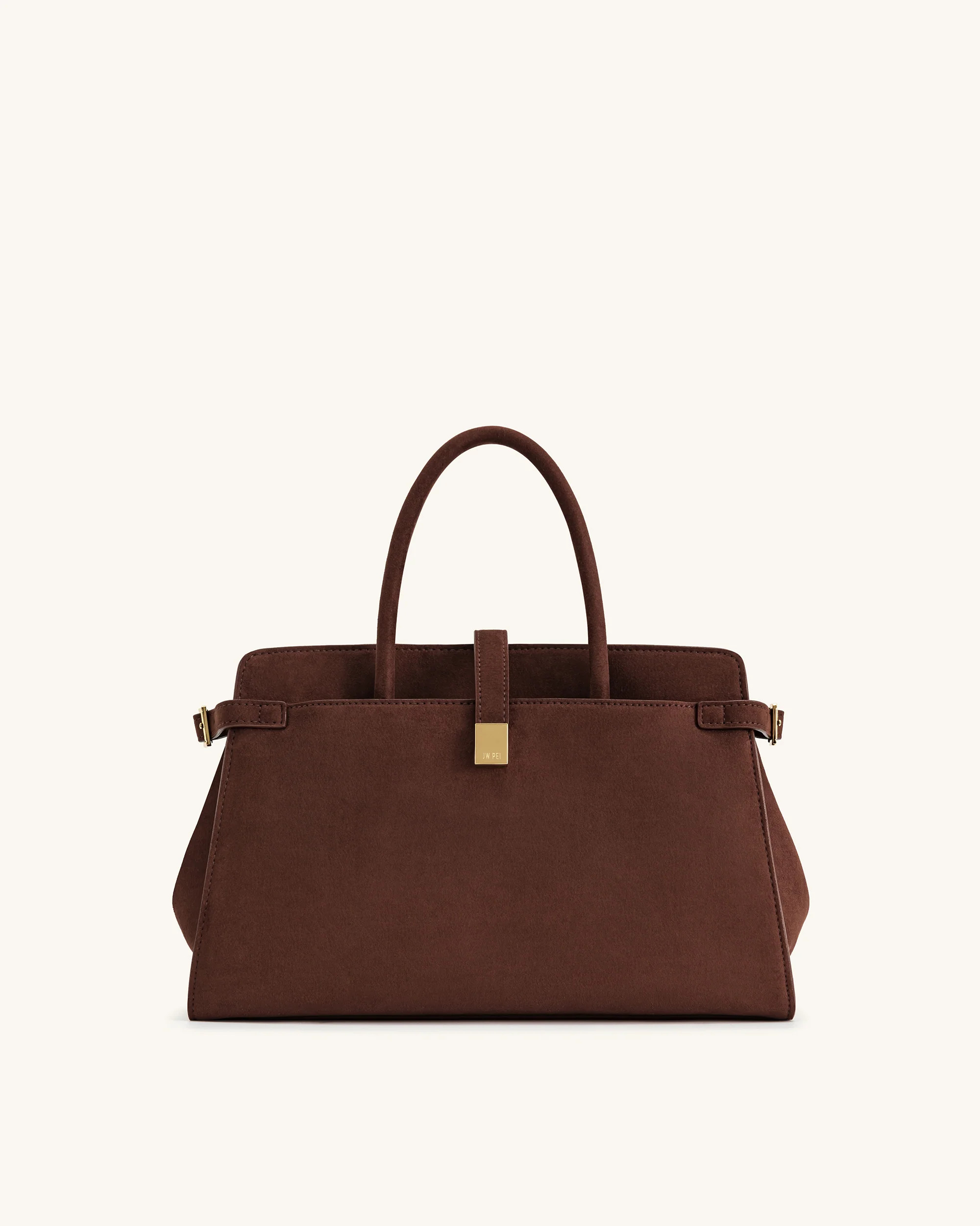 Saige Faux Suede Tote Bag - Brown | JW PEI US