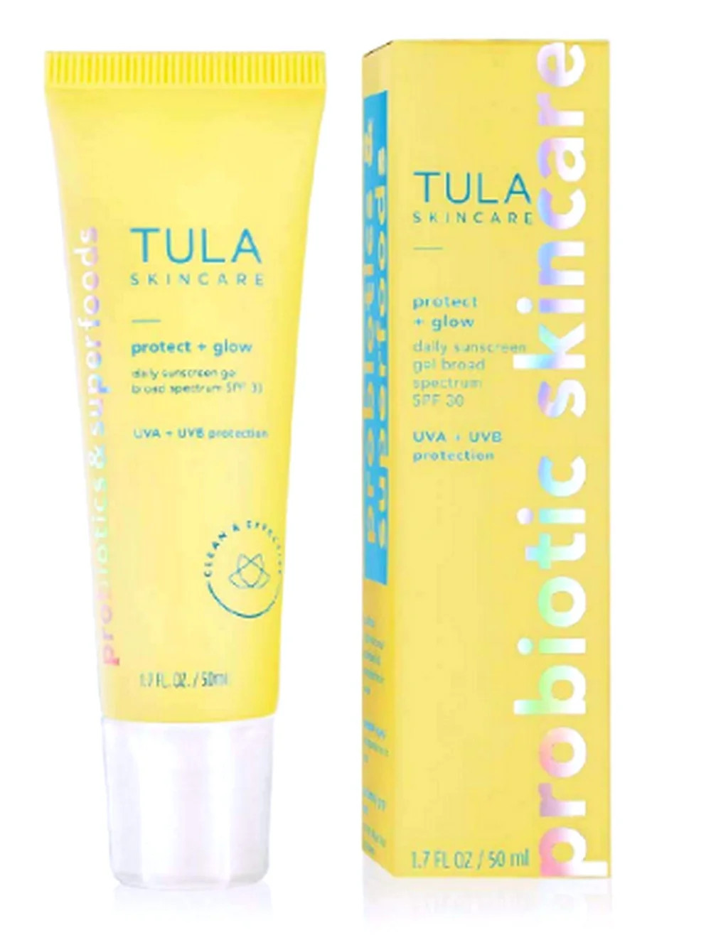 TULA Skincare Protect + Glow Daily Sunscreen Gel Broad Spectrum SPF 30  Size 1.7 | Walmart (US)