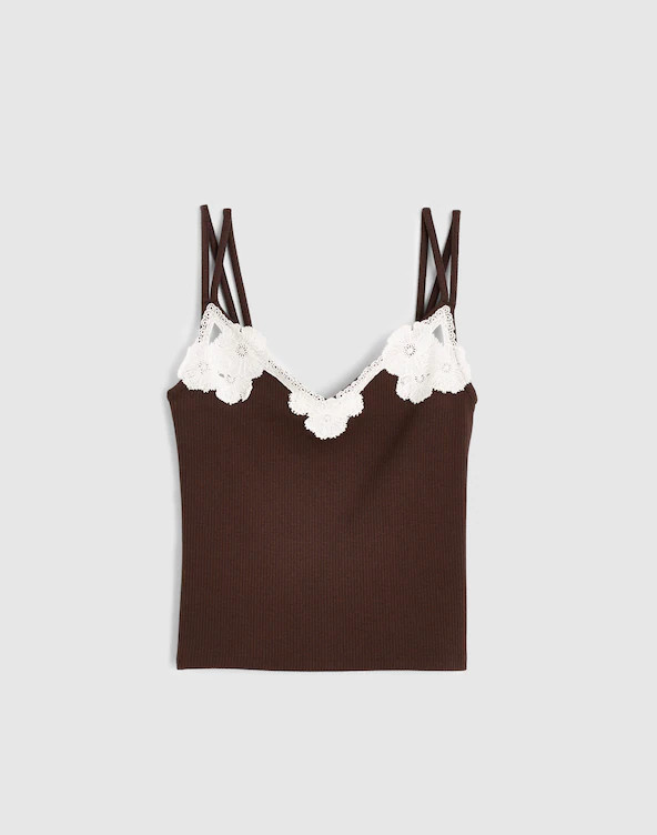 Floral-Lace V-Neck Tank | Madewell