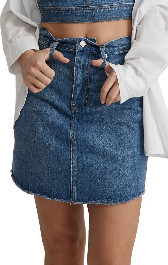 Dolphin Hem Denim Skirt | Nordstrom