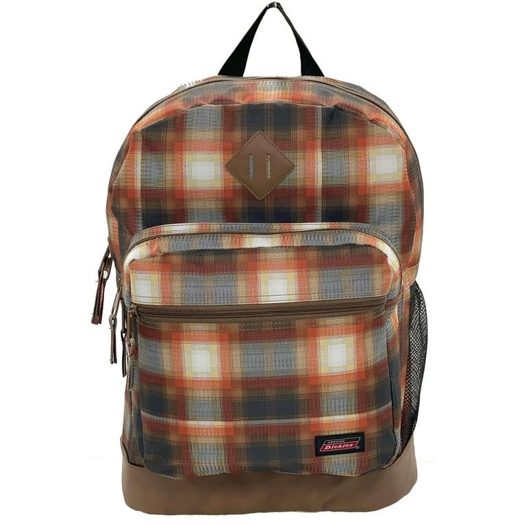 Genuine Dickies Unisex Varsity Backpack Vintage Plaid Brown - Walmart.com | Walmart (US)