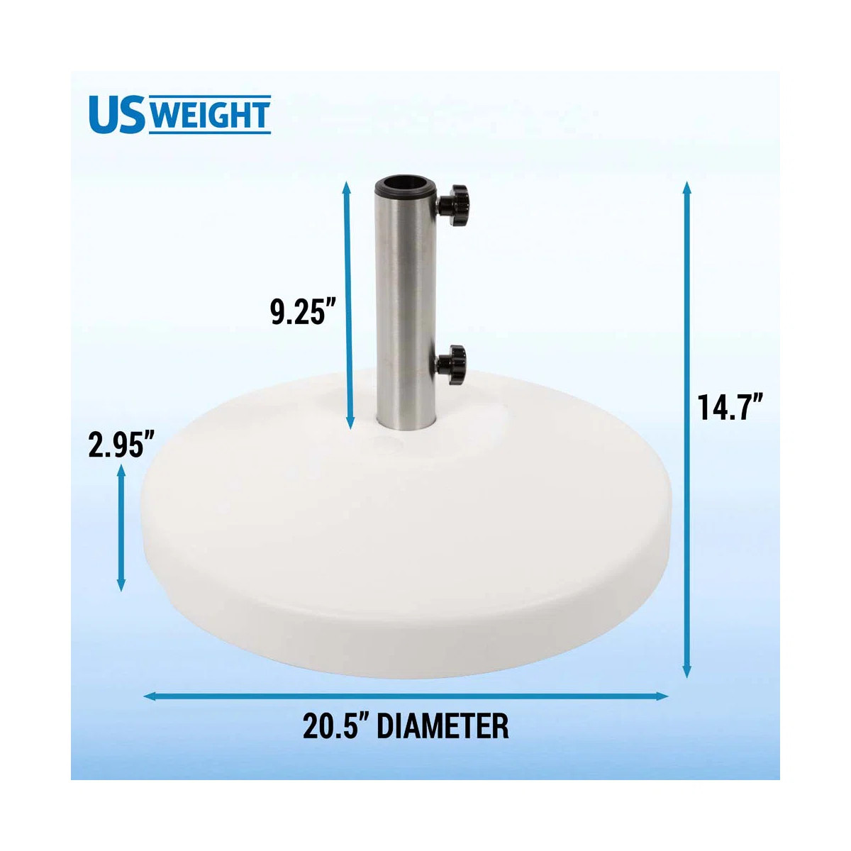 US Weight 80 lbs. Prefilled Concrete Round Outdoor Free Standing Patio Umbrella Base in White | Wayfair North America