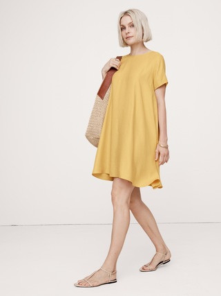 Aurelia Linen-Blend Mini Dress | Banana Republic (US)