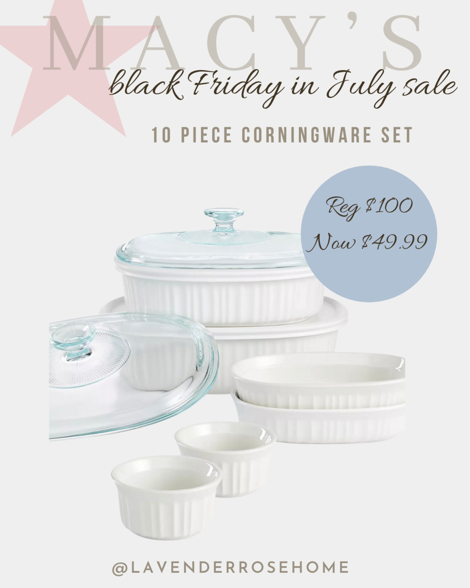 Corningware 10 Piece Bakeware Set, Created for Macy's - Macy's