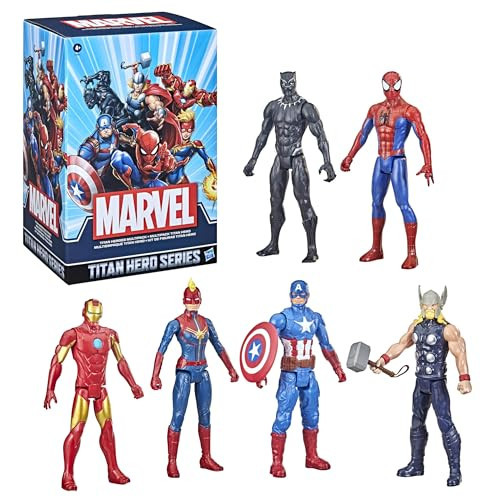 Marvel Titan Hero Series Action Figure Multipack, 6 Action Figures, 12-Inch Toys, Inspired By Marvel Comics, For Kids Ages 4 And Up (Amazon Exclusive) | Amazon (US)