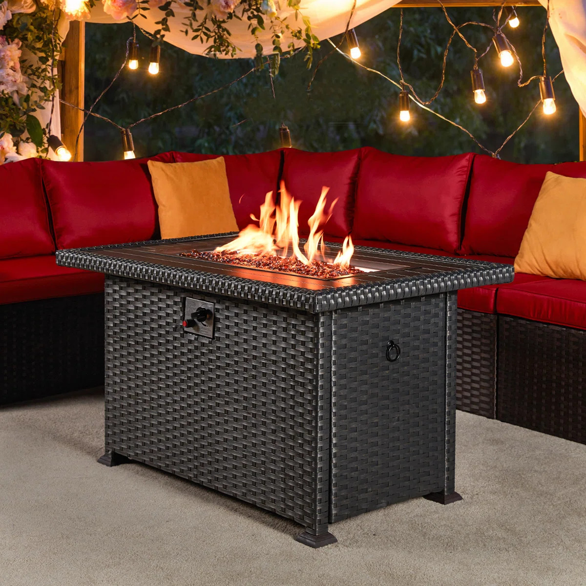 44 Inch Aluminum Propane Fire Pit Table, 50,000 BTU Fire Table With CSA for Outdoor, Patio | Wayfair North America