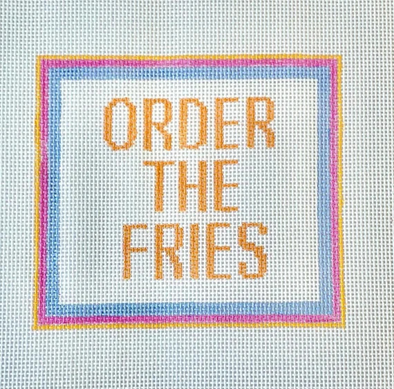 Order the Fries Handpainted Needlepoint Canvas  Funny Unique - Etsy | Etsy (US)