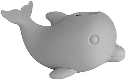 ALIBEBE Dolphin Bath Spout Cover Faucet Cover for Bathtub Baby Kids Soft Silicone Grey | Amazon (US)