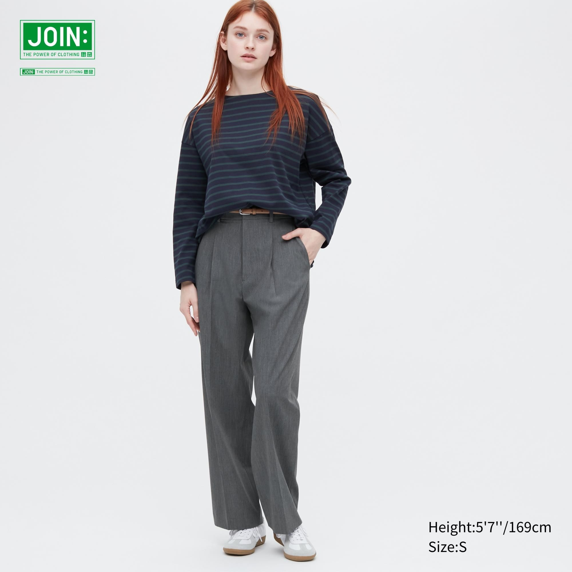 Wide-Fit Pleated Pants (Women) | UNIQLO US | UNIQLO (US)