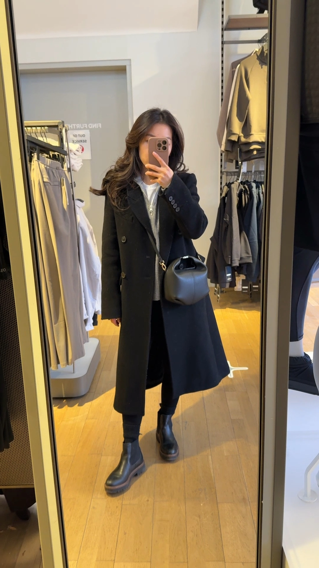 Warm winter on the go outfit. Linked exact coat and similar for less. Also both of the platform waterproof boots linked under “similar” are fab!

• polene bag not linkable

• Aritzia constant coat xxs (oversized on petites) in wool cashmere material thicker warm weight. This is a longer length on petites but I love it and wear it lots.

• Quince cashmere quarter zip sweater xs, looser relaxed fit on me.

• Caslon Chelsea boots size 5

• leggings XS short I size up

• homestretch rib tee Xs I sized up

Petite friendly winter outfit, winter coat, ankle boots

#LTKHoliday #LTKSeasonal #LTKPetite