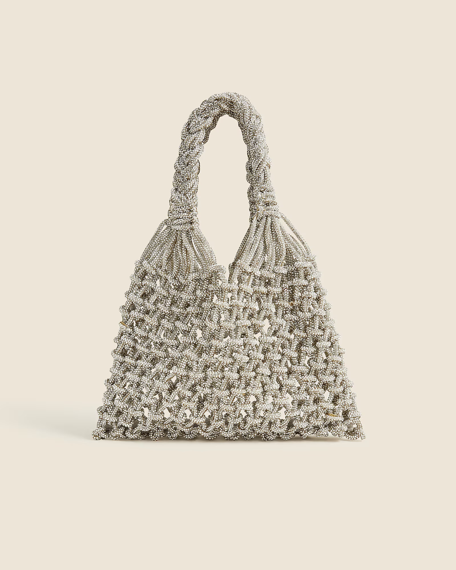 Collection small Cadiz handknotted rope tote with crystals | J. Crew US