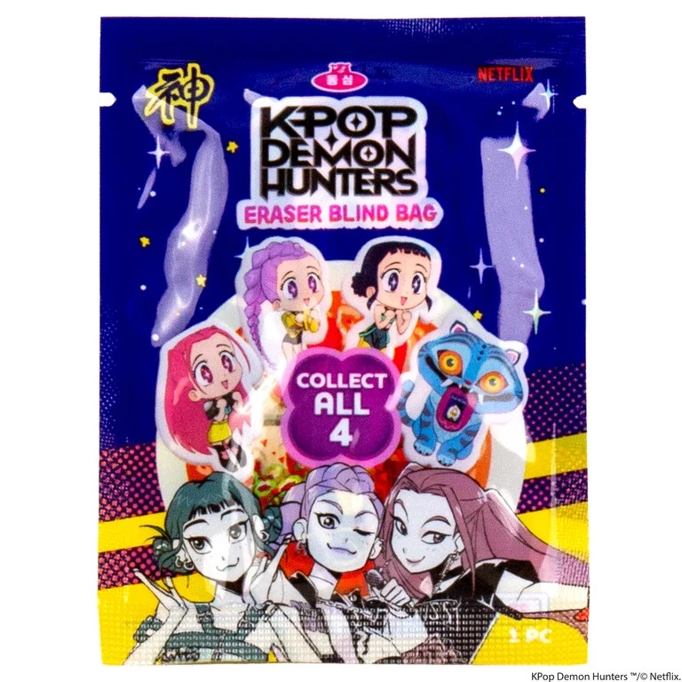 Netflix KPop Demon Hunters Eraser Blind Bag - Chibi Character Collectibles | Walmart (US)