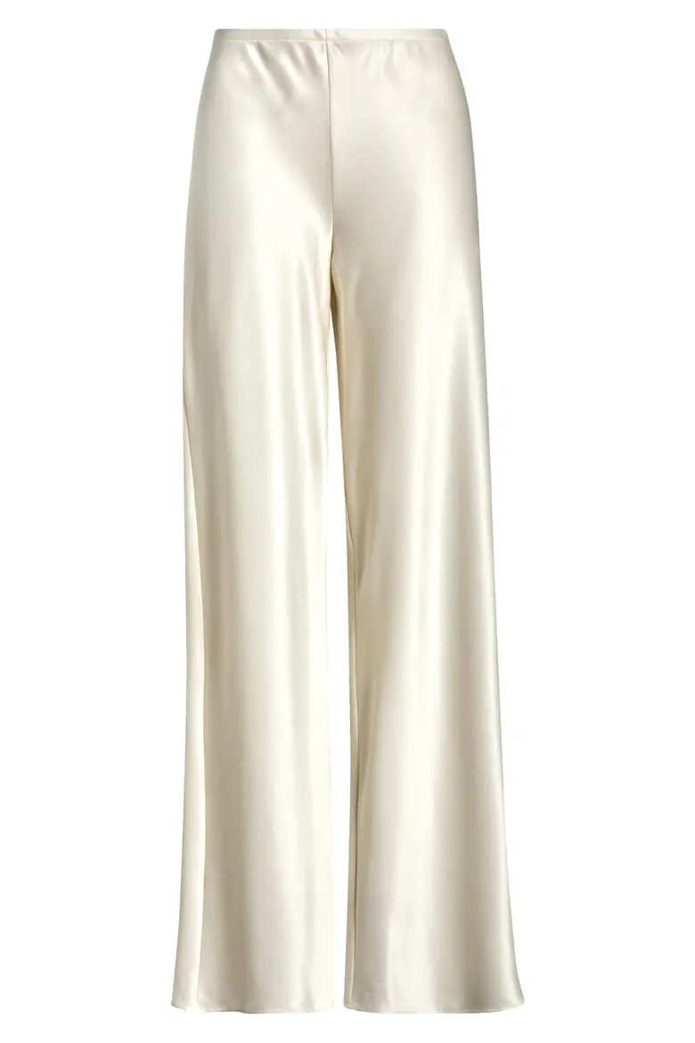 Gale High Waist Satin Pants (Women) | Nordstrom | Nordstrom