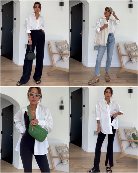 Ways to wear a white button down ft. Revolve, lululemon, aritzia and everlane. Trousers are linked on my IG under February outfit highlight. Wearing a size SMALL in button down. 

#LTKunder50 #LTKstyletip