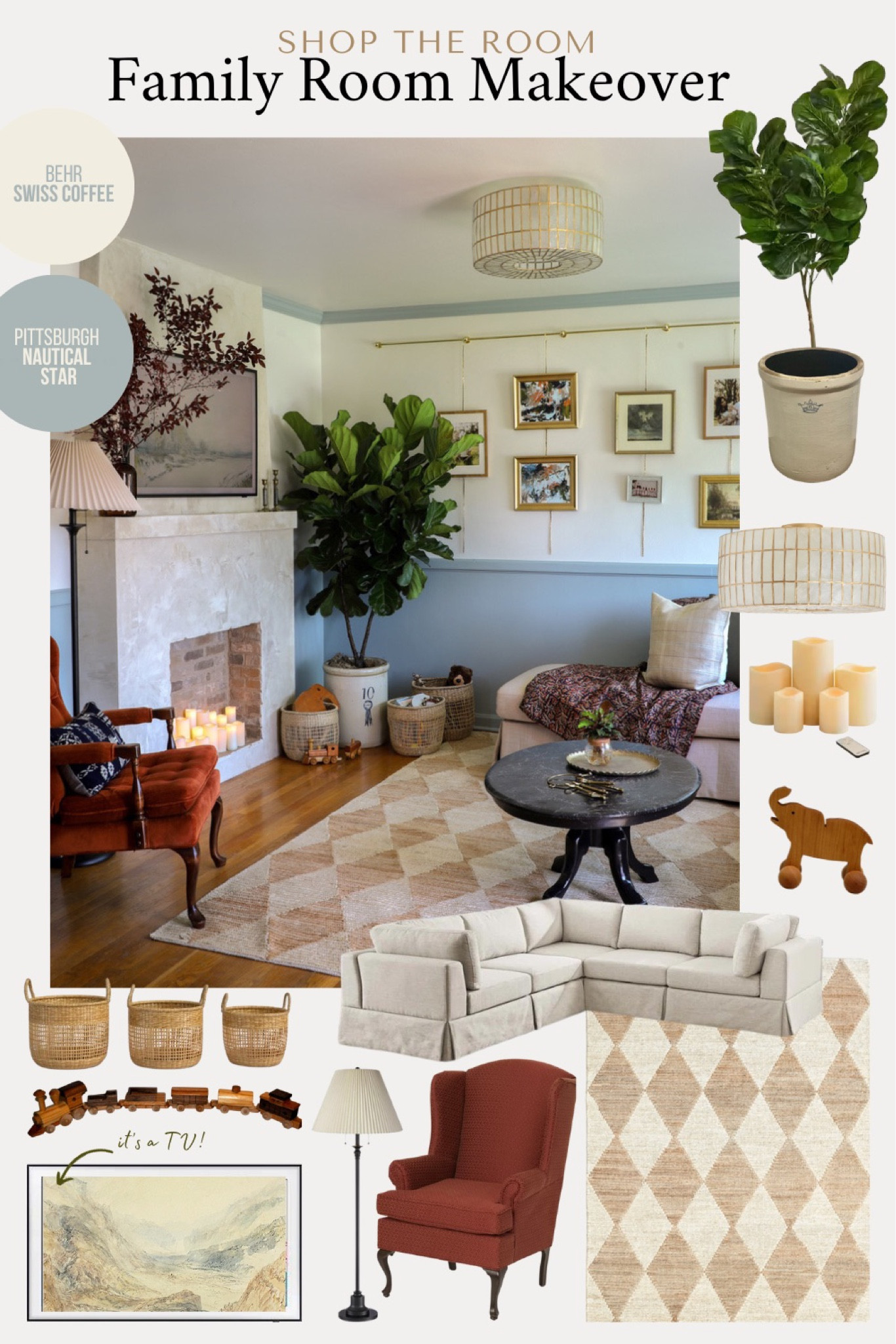 Timeless living room makeover, as seen on Makeover by Monday 

#LTKhome