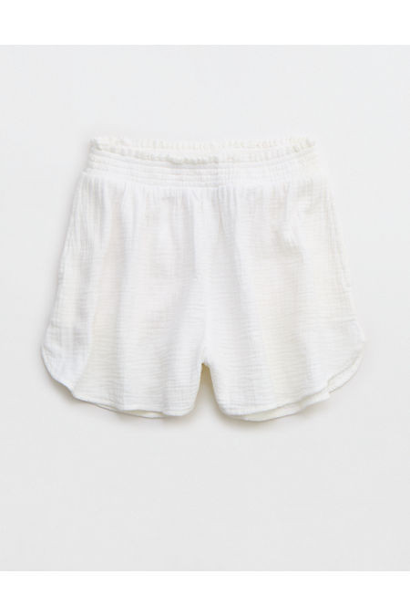 Aerie High Waisted Pool-To-Party Short Women's White M | Aerie