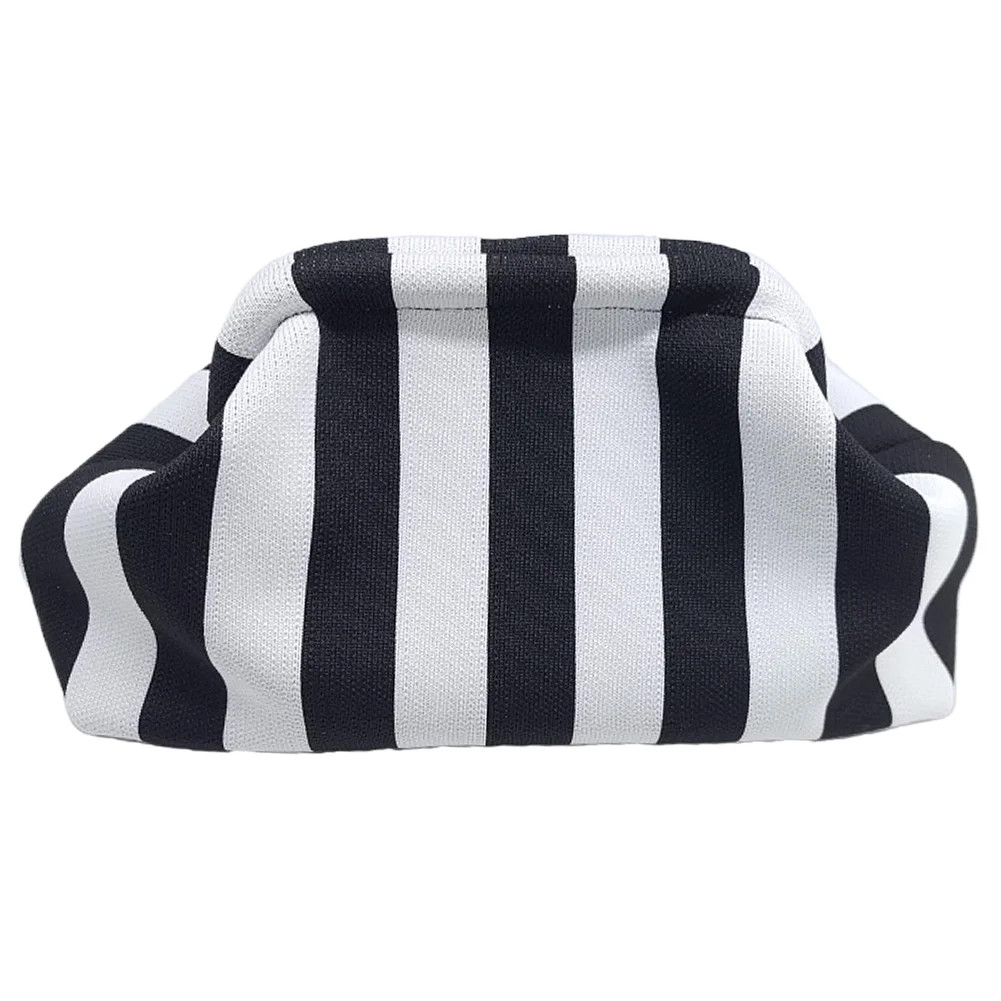 Yucurem Women Knitted Clutch Purse Small Stripe Purse Woven Bag (Black White Pinstripe) Clutch ba... | Walmart (US)