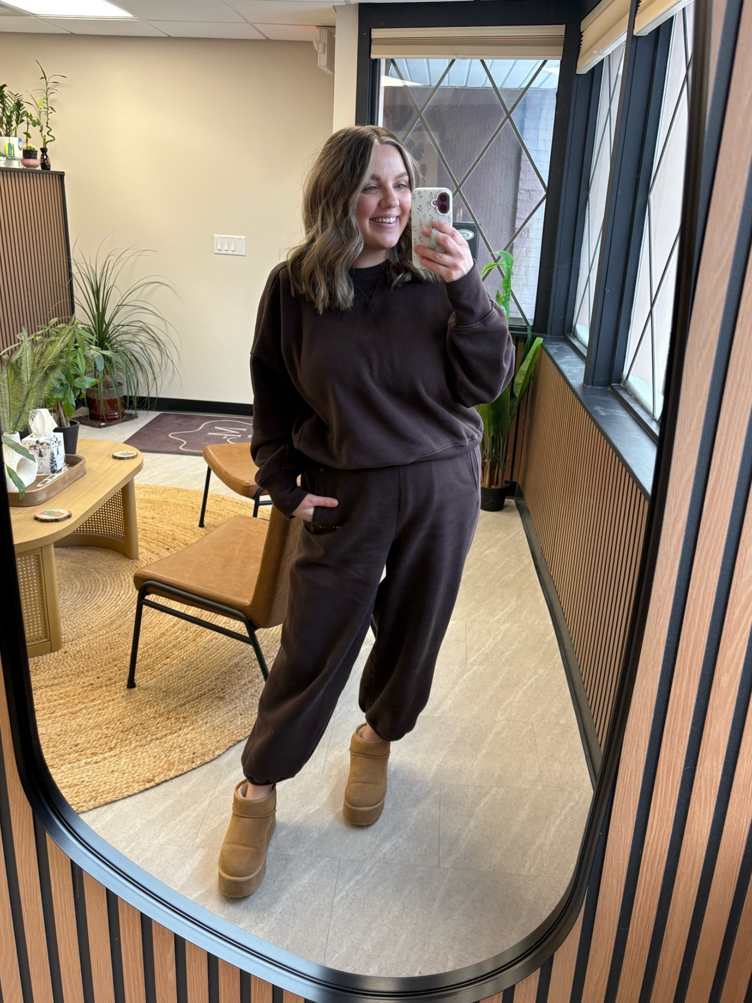 One of my favorite things in life is comfort clothes. It can be any article of clothing. But when you put it on, you just feel at ease. I have a few comfort t-shirts, sweat pants, and sweatshirts. 

I can already tell you this set is going to be a new comfort item for me. It’s extra snuggly, perfect for a crisp football Sunday. This color is 12/10 for your fall wardrobe. The joggers run large, so I sized down to a Medium, but stayed TTS in the crew - - large

#LTKootd #LTKSeasonal #LTKMidsize