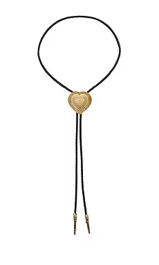 Streets Ahead Heart Pendant Leather Bolo in Gold from Revolve.com | Revolve Clothing (Global)