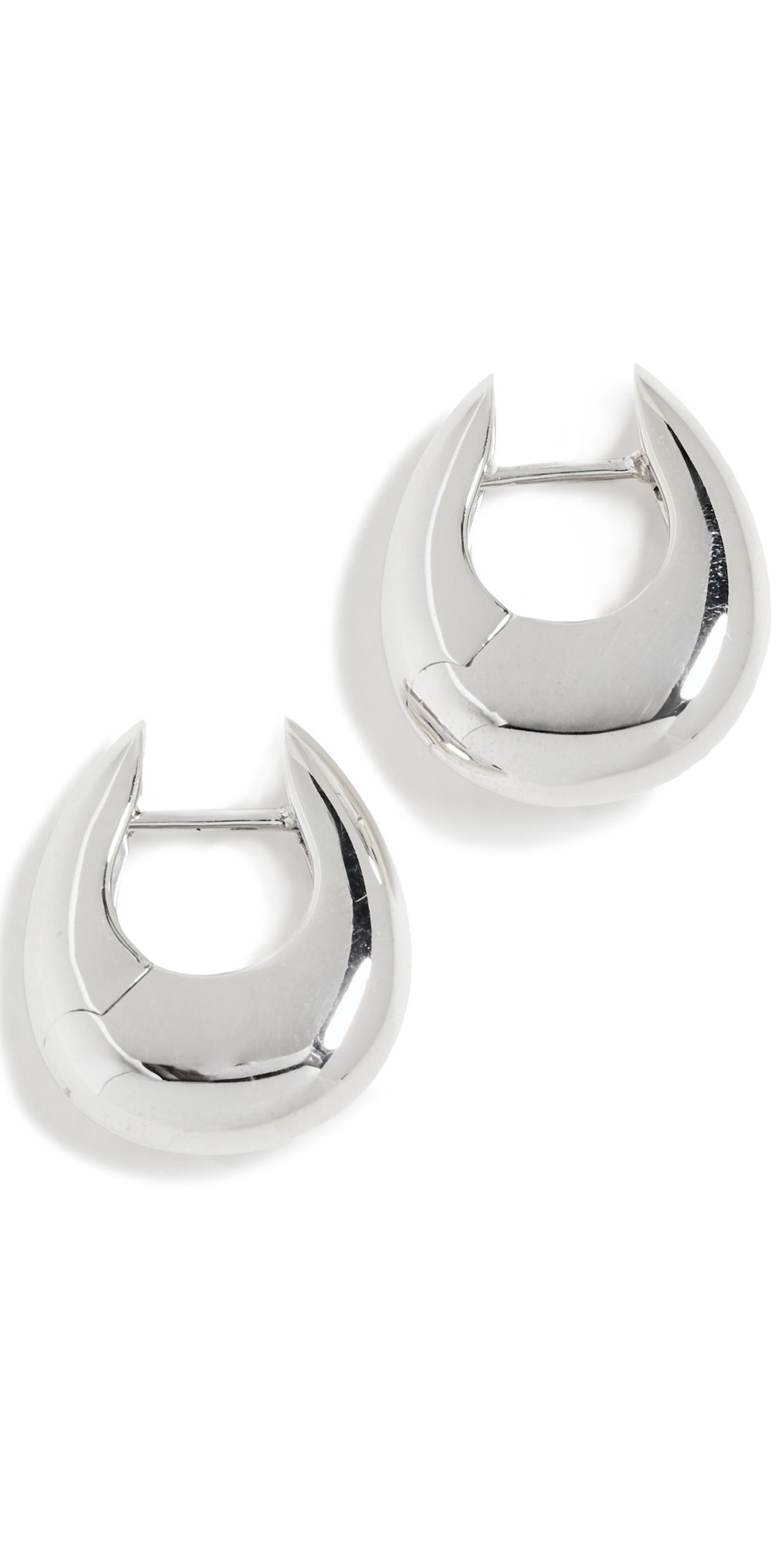 Annika Inez Small Sloping Hinge Hoops Silver One Size | Shopbop