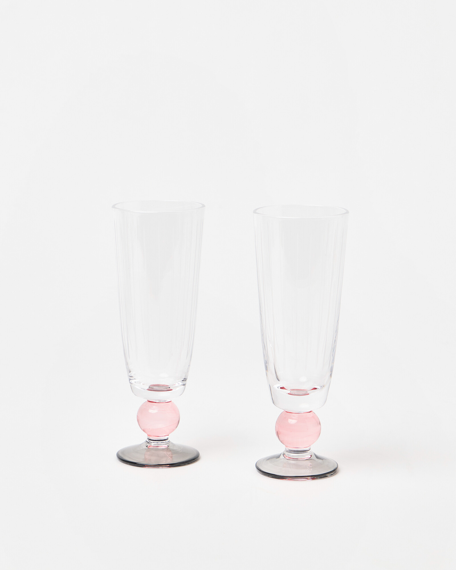 Dulcie Clear Champagne Flutes Set of Two | Oliver Bonas | Oliver Bonas (Global)