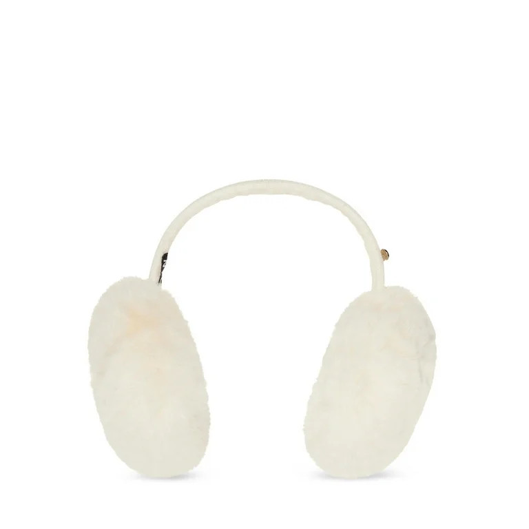 Madden NYC Women's Boucle Trim Earmuff Ivory - Walmart.com | Walmart (US)