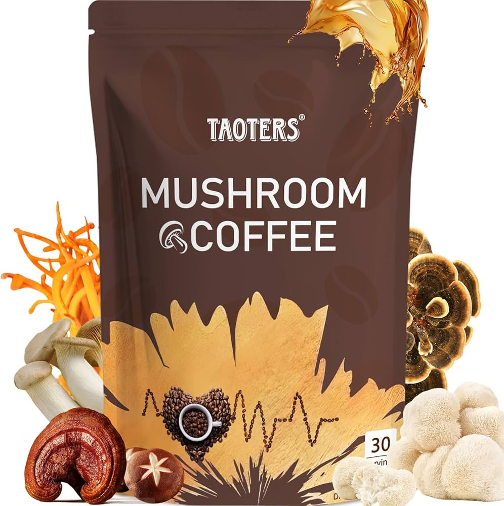Mushroom Coffee | Enhanced Focus, Boosted Immunity, Improved Energy | 6 Adaptogenic Mushrooms: Co... | Amazon (US)