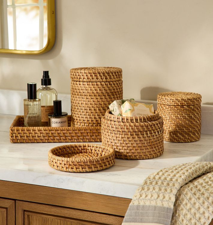 Rinna Handwoven Rattan Bath Collection | Rejuvenation