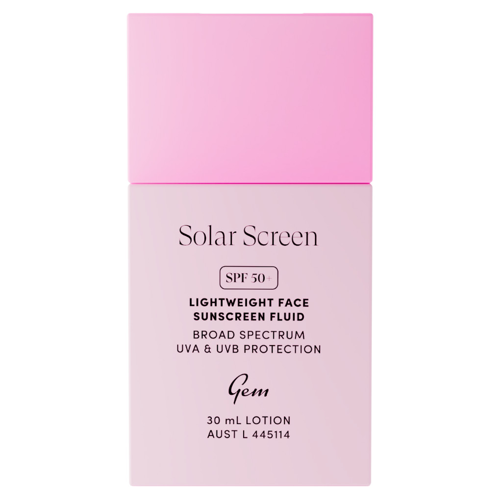 Gem Solar Screen Lightweight Face Sunscreen Fluid 30ml | Adore Beauty (ANZ)