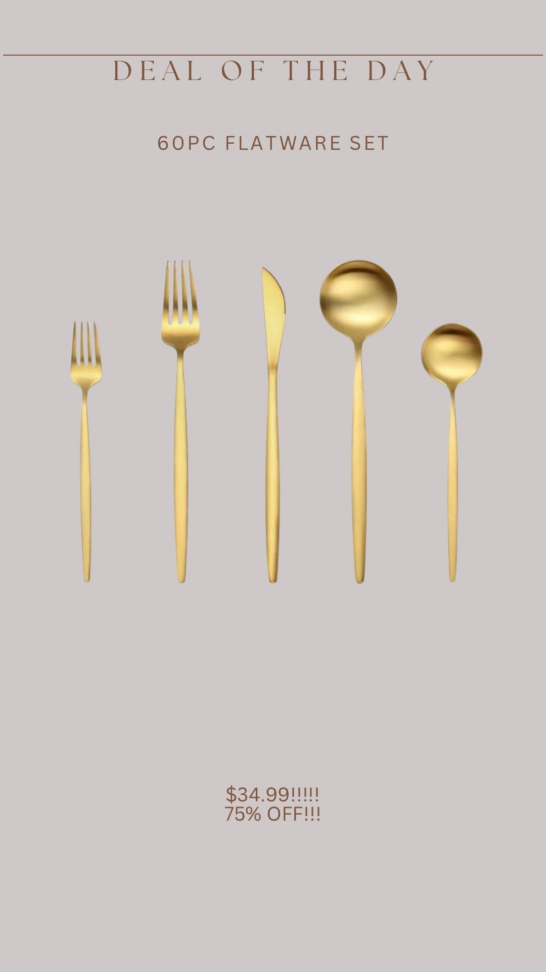 60 piece flatware set only $35 right now!!! 🤯🚨identical to CB!!! Usually a 12 piece set is $35-$60 in this style!! Wow what a great deal / price! 

#LTKfoodie #LTKGiftGuide #LTKselfcare