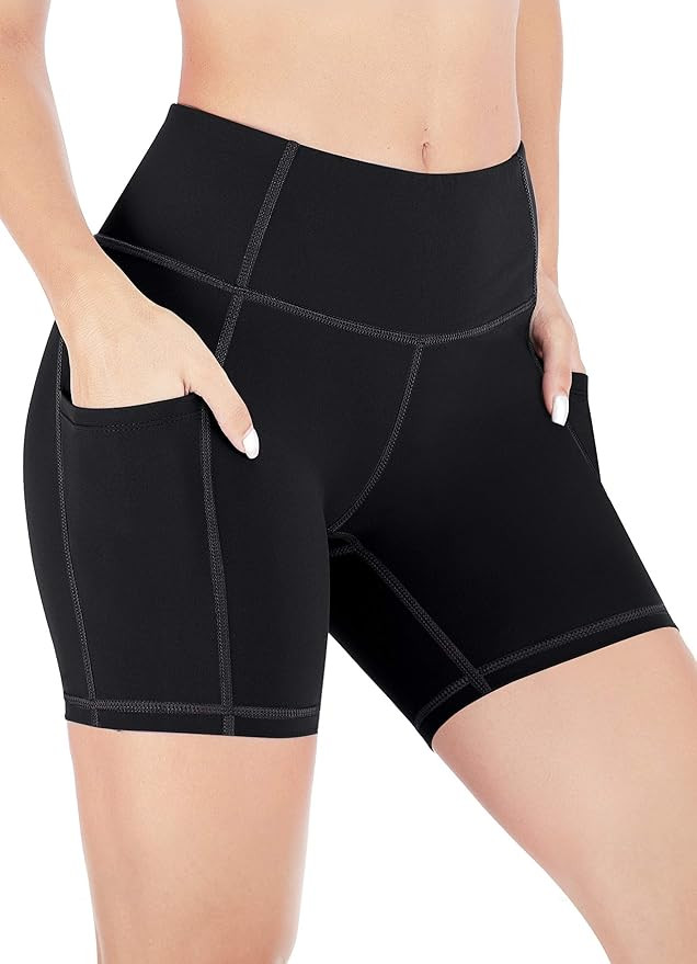 Heathyoga Workout Shorts for Women with Pockets High Waisted Biker Shorts for Women Yoga Shorts A... | Amazon (US)