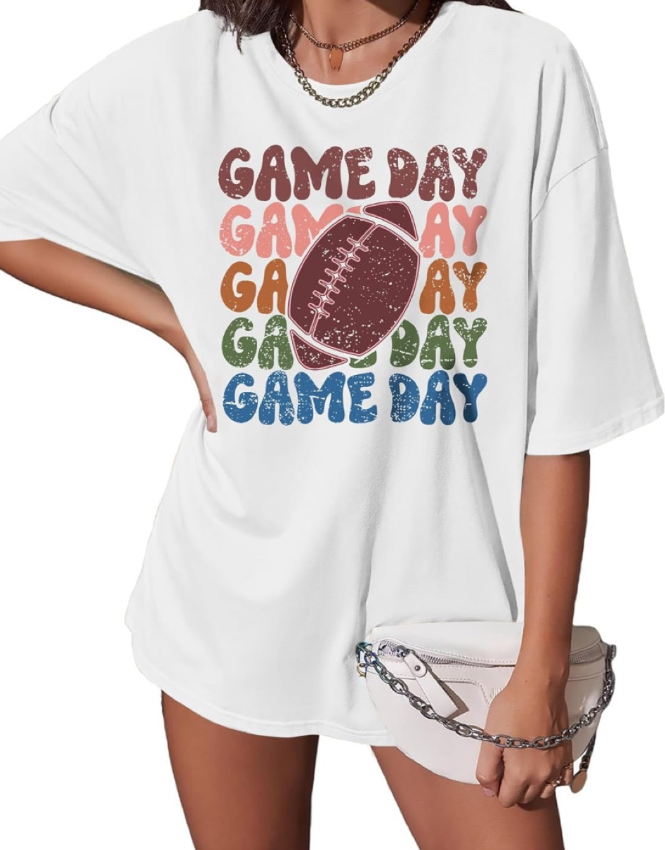 Amazon football t-shirts for women 