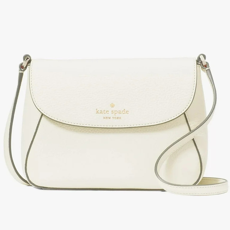 Kate Spade New York Women’s Monica Small Flap Leather Crossbody Bag (Meringue) | Walmart (US)