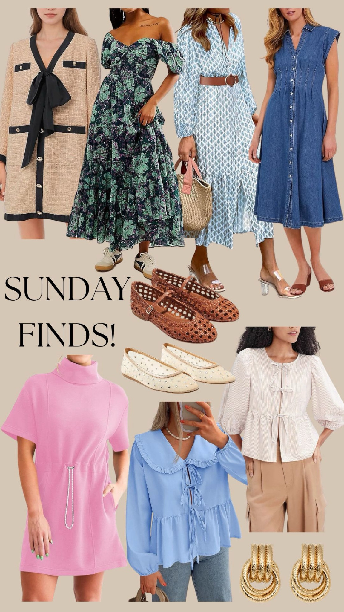 SUNDAY FINDS! New Amazon dresses, crochet and studded flats and tie front tops! 

#LTKFindsUnder50 #LTKShoeCrush #LTKFindsUnder100