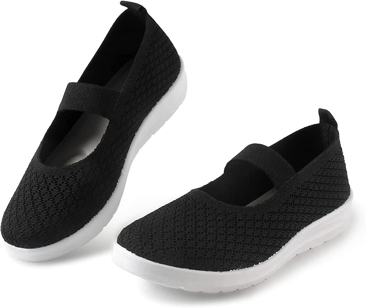 MUSSHOE Women's Slip on Casual Sneakers Comfortable Tennis Shoes Work Nurse Flat Shoes | Amazon (US)