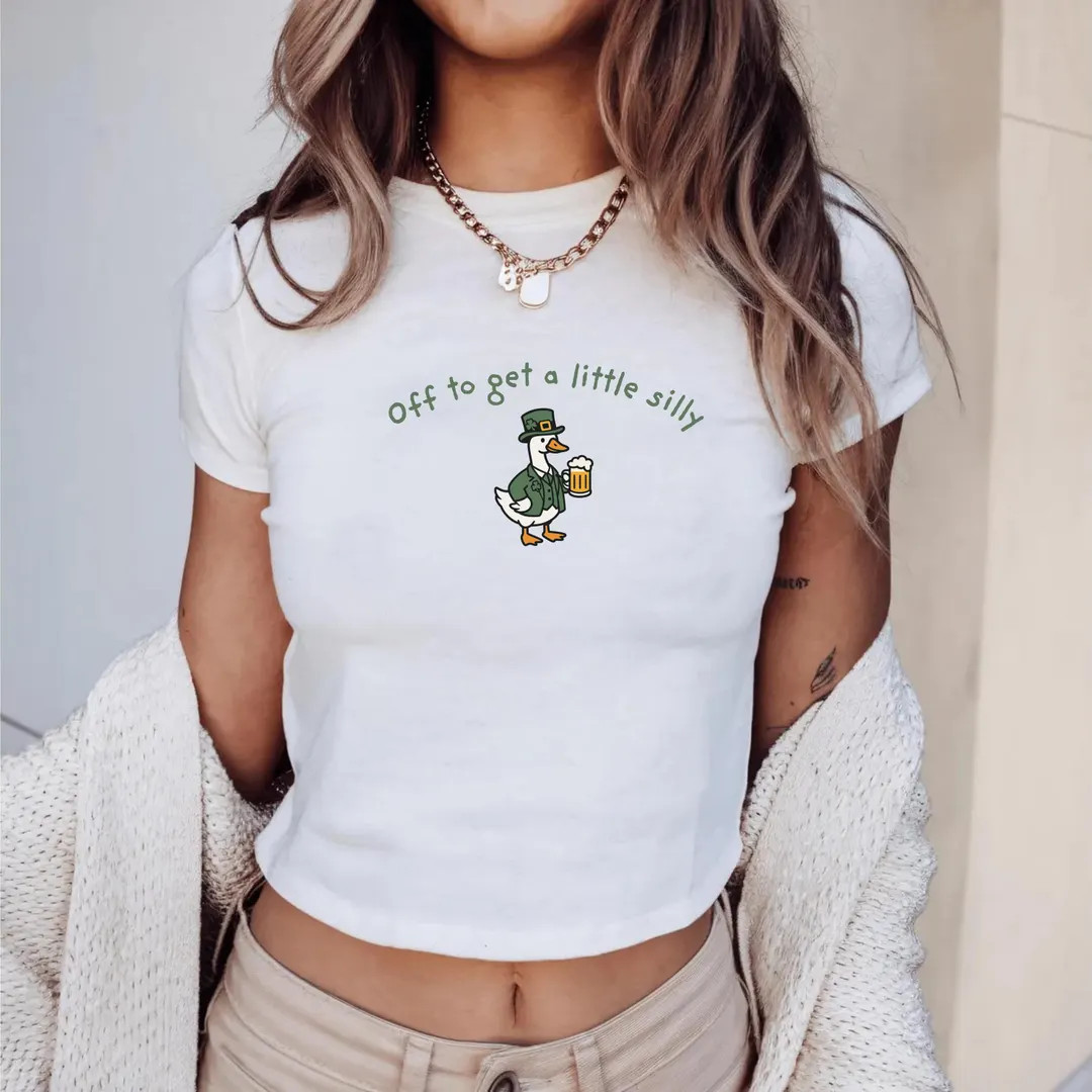 St Patricks Day Goose Baby tee Sweatshirt, Off To Get A Little Silly  St Paddys Day Goose Hoodie,... | Etsy (US)