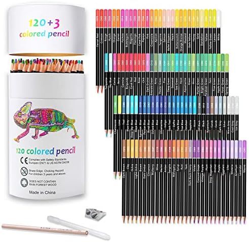 Kalour Premium Colored Pencils,Set of 120 Colors,Artists Soft Core with Vibrant Color,Ideal for D... | Amazon (US)