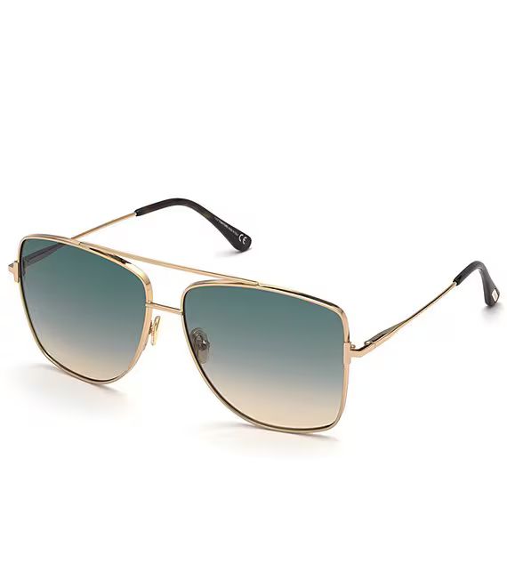 TOM FORD Unisex Reggie 61mm Rose Gold Aviator Sunglasses | Dillard's | Dillard's