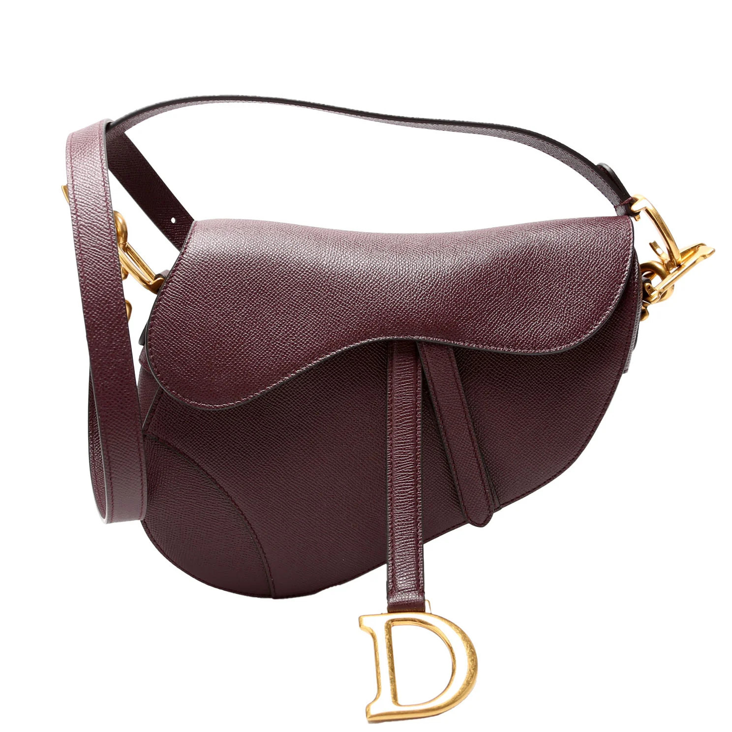 Saddle Bag Leather Plum | Keeks Designer Handbags