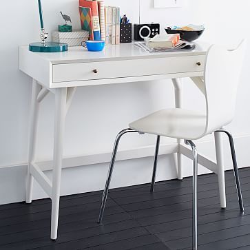 Mid-Century Mini Desk &ndash; White | West Elm (US)