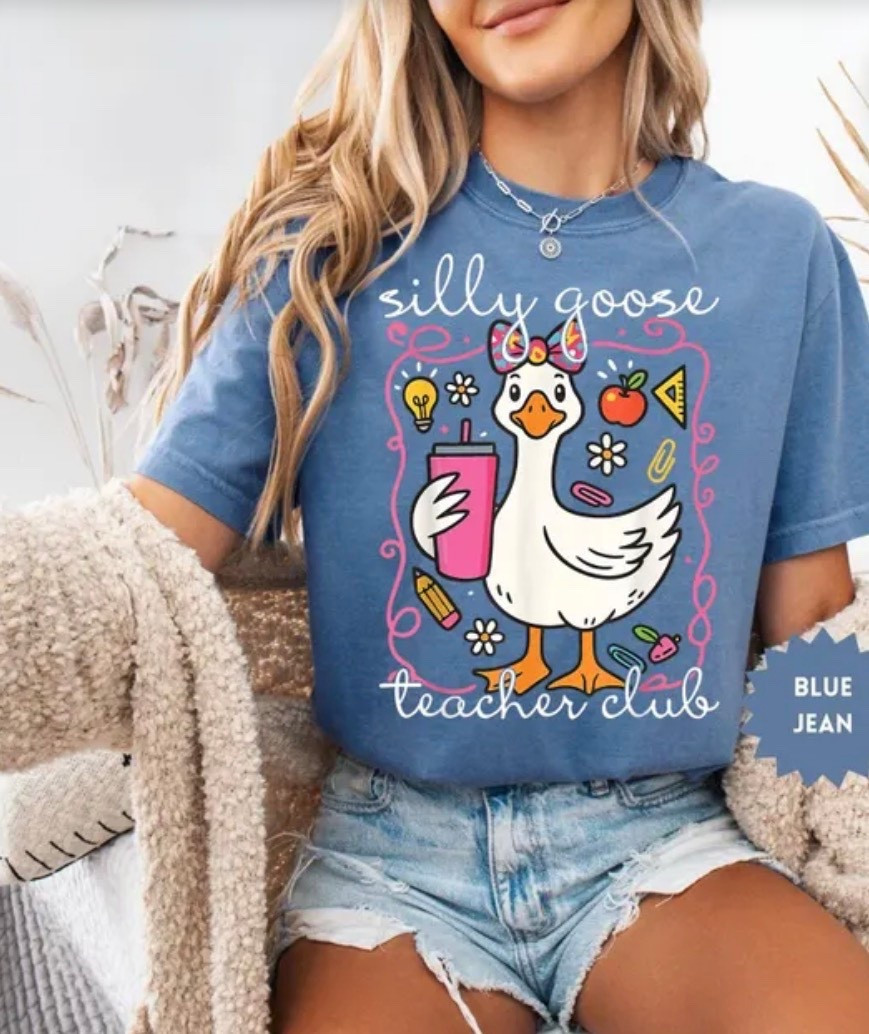 65% off 🙌🏼

Comfort Colors® Silly Goose Teacher Club Shirt, Funny Teacher Tee, Cute Back to School T-Shirt, Funny Goose Group Teacher Apparel, Teacher

#LTKSaleAlert