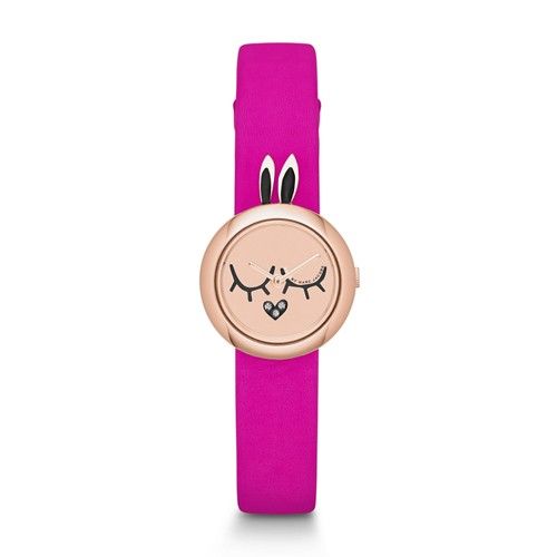 Marc Jacobs Critters Bunny Rose Gold Tone Pink Leather Watch Mbm2051 | Watch Station
